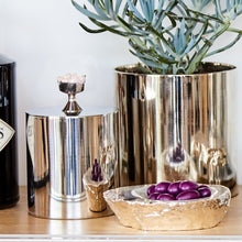 Hospitality Ice Bucket | Pure Silver-Plated Stainless Steel | Crystal