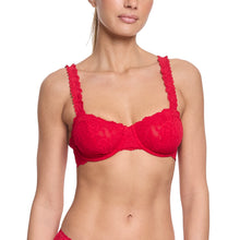 Signature Lace Balconette Bra | Red