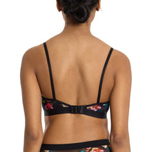 Mesh Triangle Bralette | Botanic Romantic (Black)