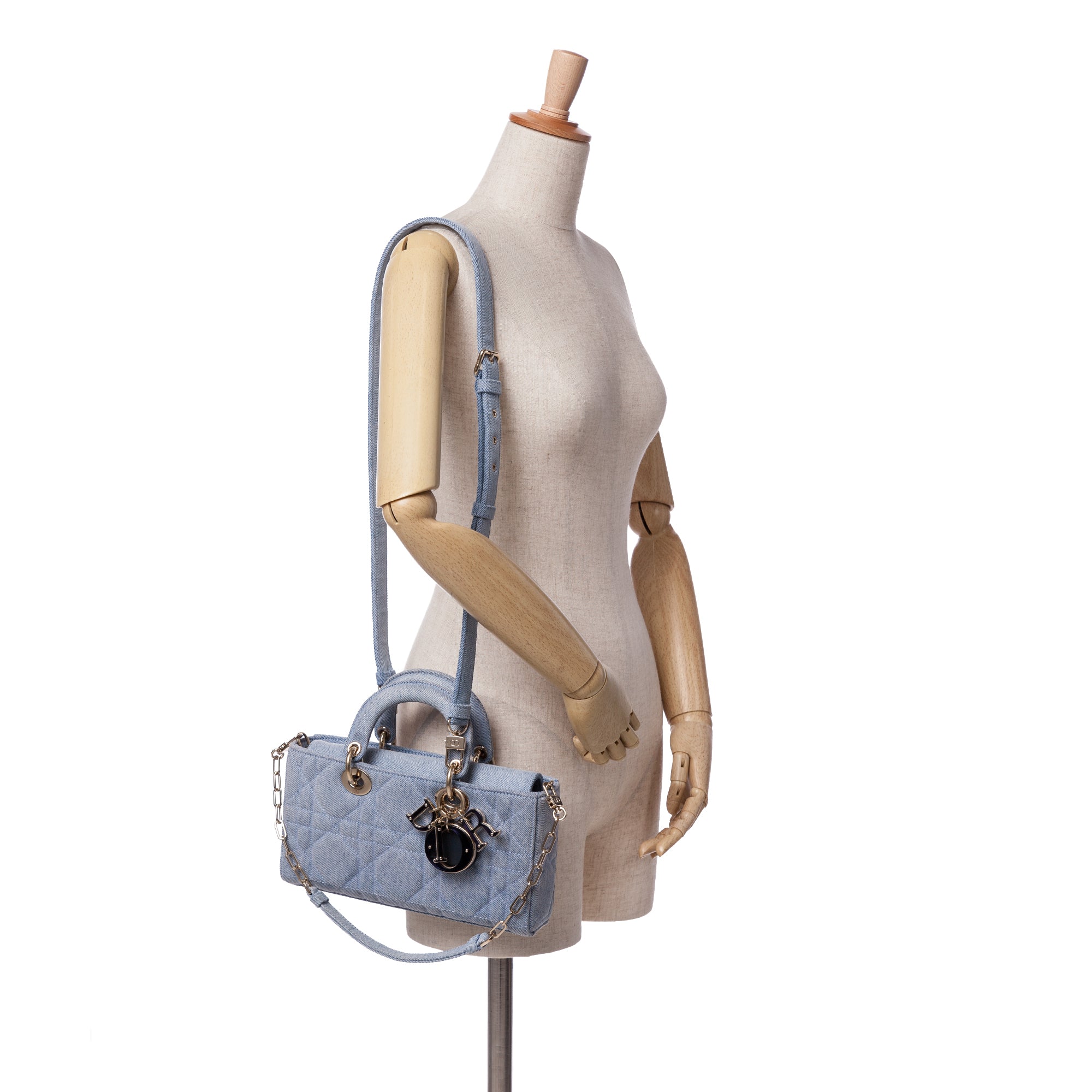 Dior | Pre-Owned Small Denim Macrocannage Lady D Joy | Blue