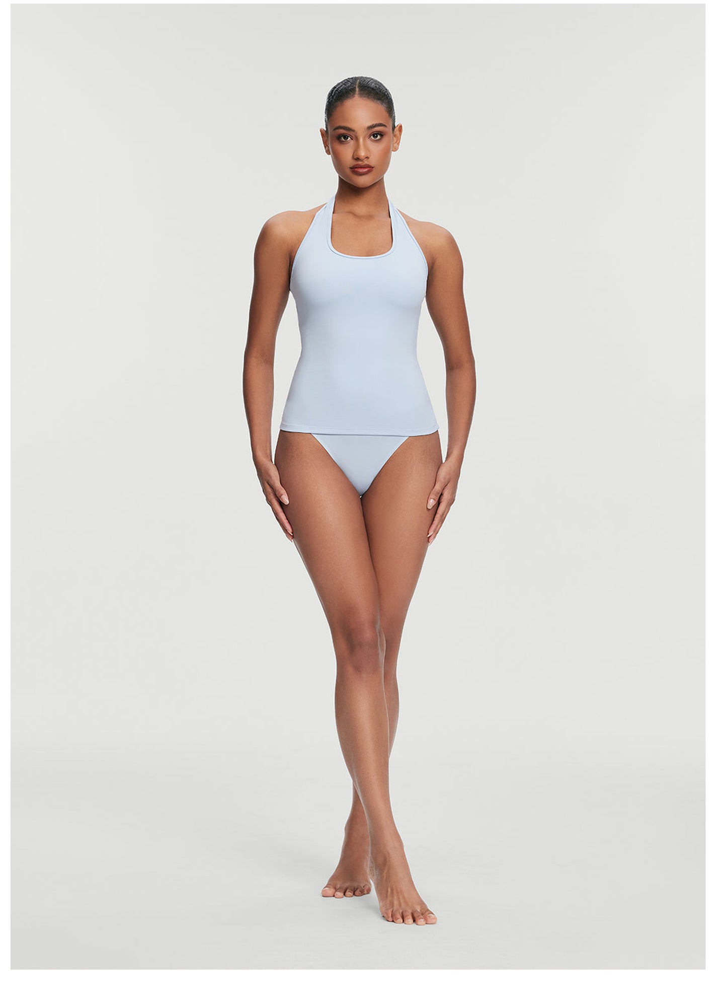 Halter Neck Tank Top | Sky Blue