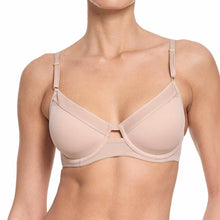 Lined Mesh Plunge Bra | Chai
