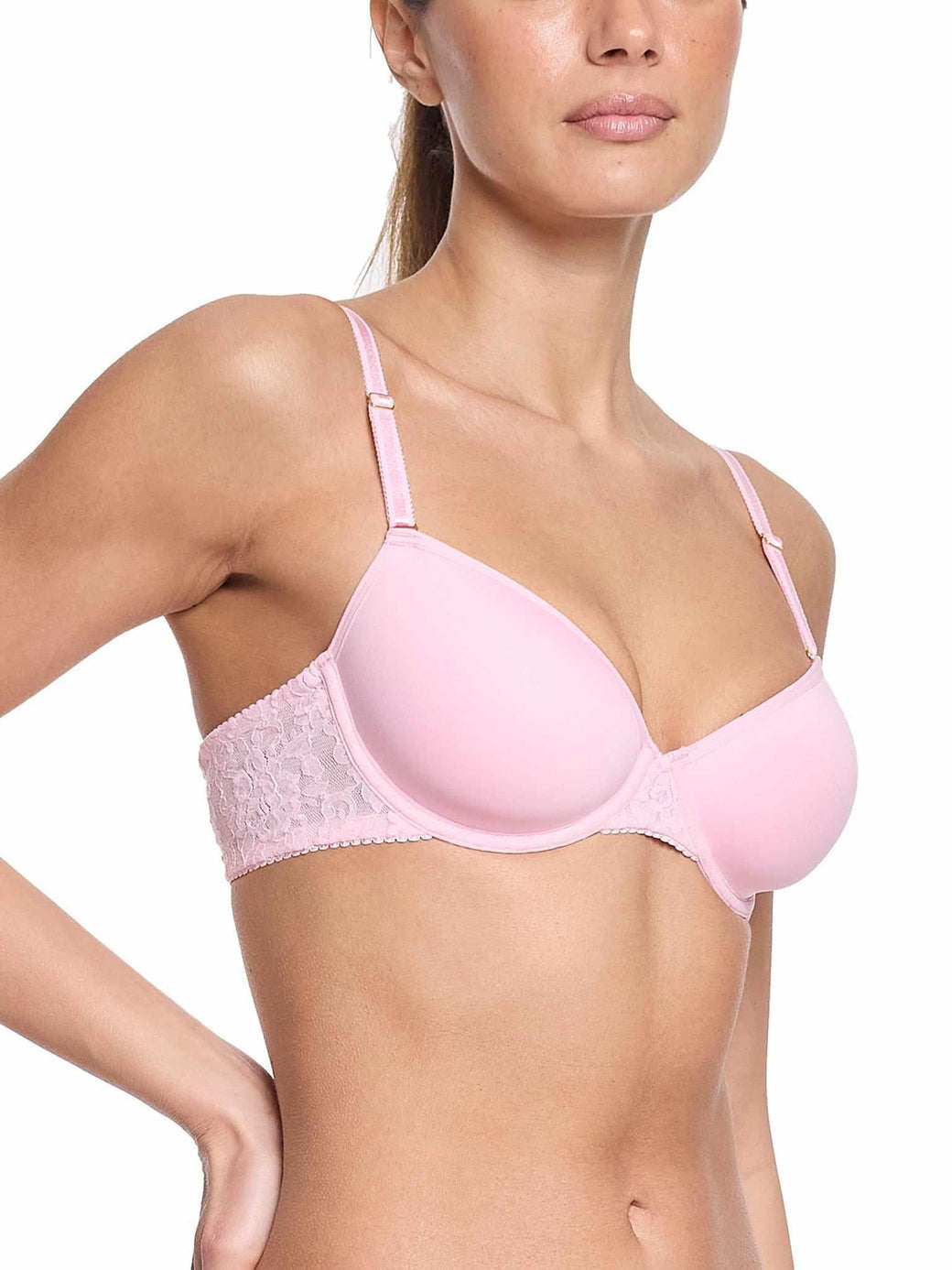 Signature Lace T-Shirt Bra | Bliss Pink