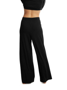 Unwind Modal Drawstring Wide Leg Pant | Black
