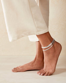Harvey Anklet | Silver-Dipped Brass