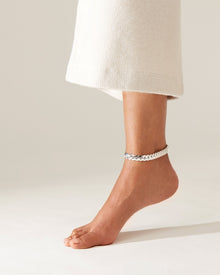 Harvey Anklet | Silver-Dipped Brass