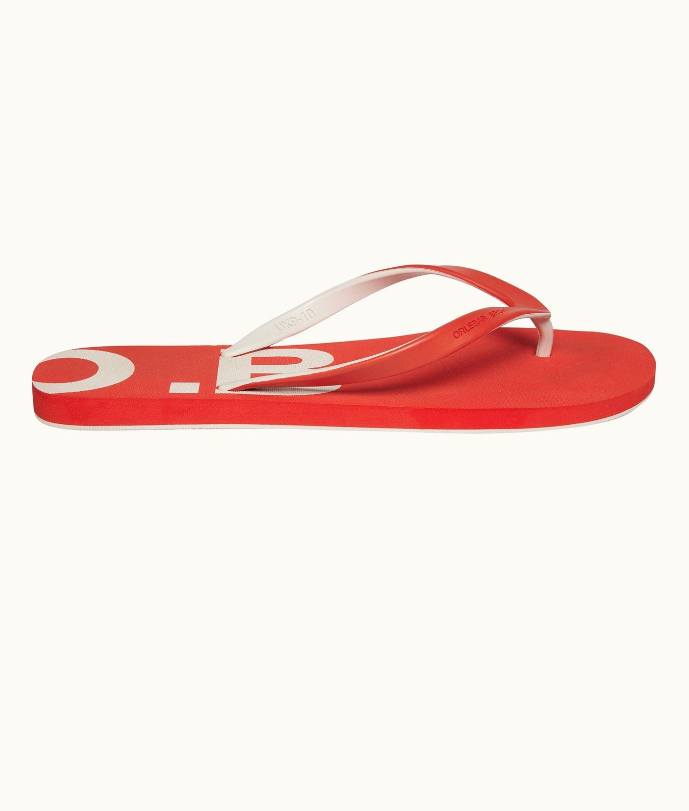 Haston O.B Logo Flip Flops | Summer Red