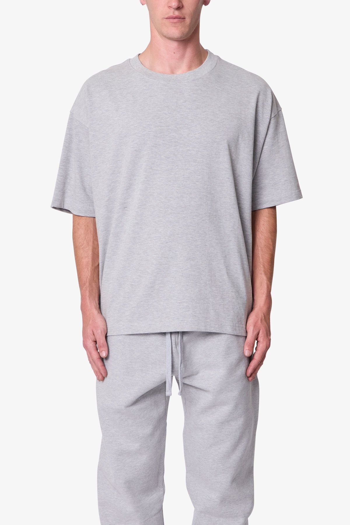 Heavy Basic Boxy Tee | Marled Grey