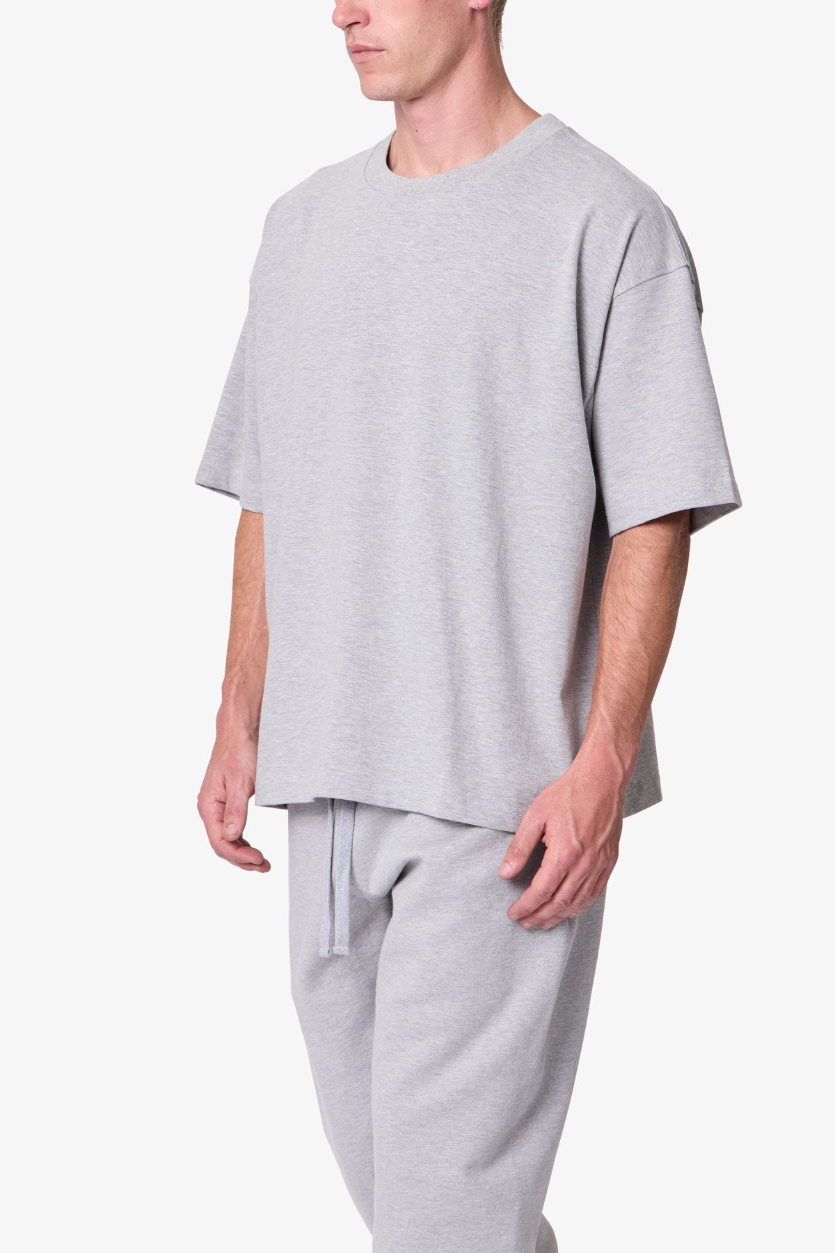 Heavy Basic Boxy Tee | Marled Grey