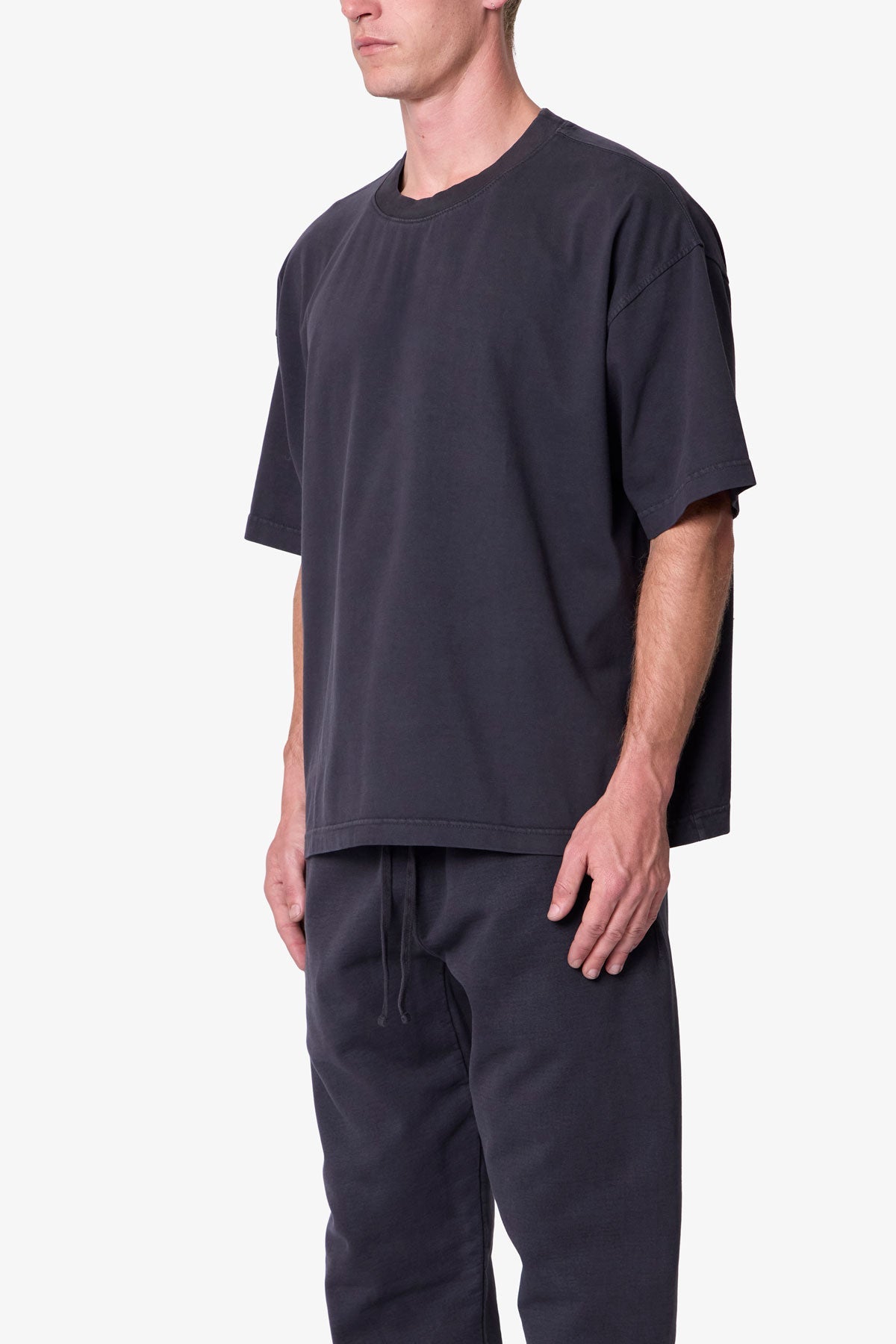 Heavy Basic Boxy Tee | Washed Black