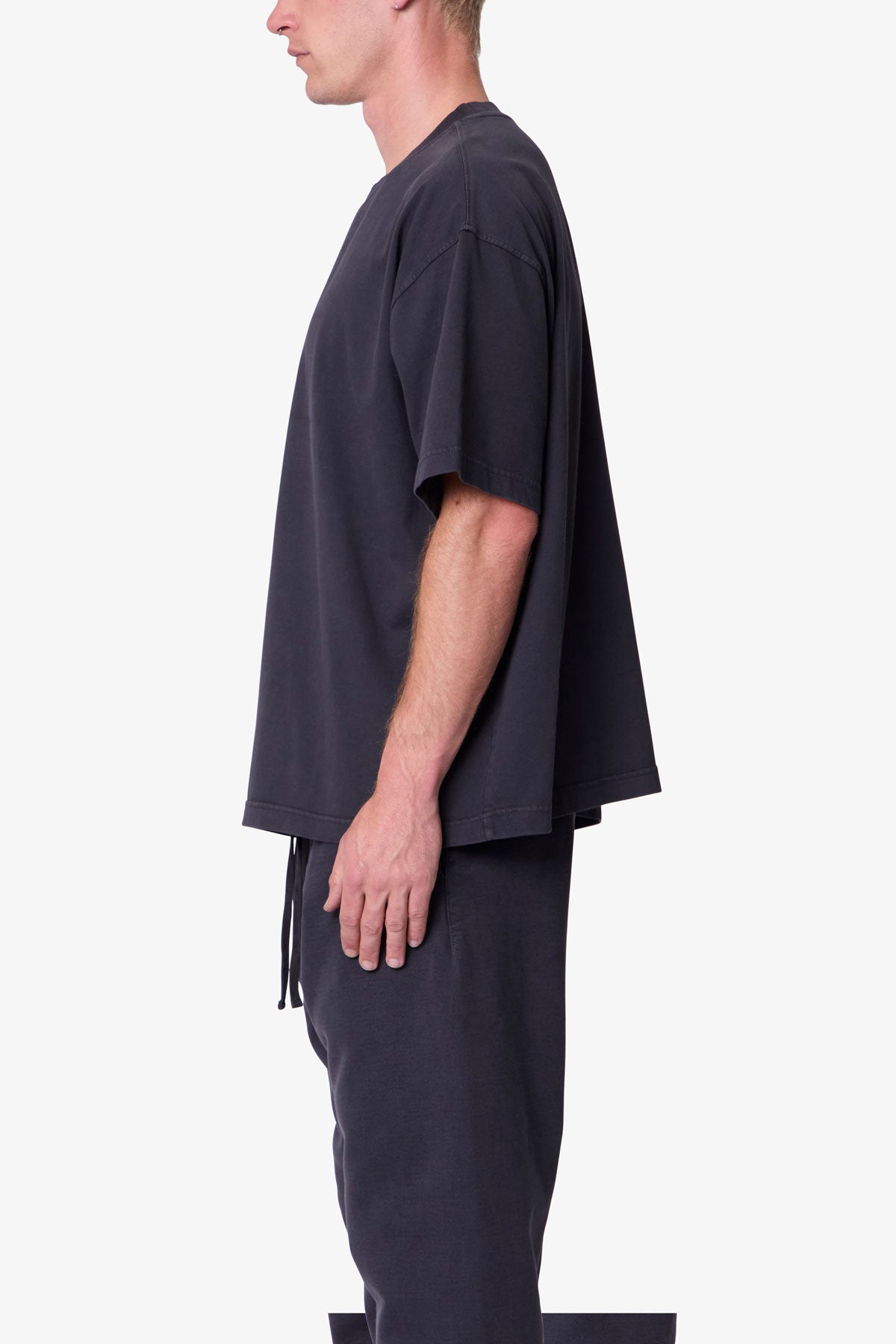 Heavy Basic Boxy Tee | Washed Black
