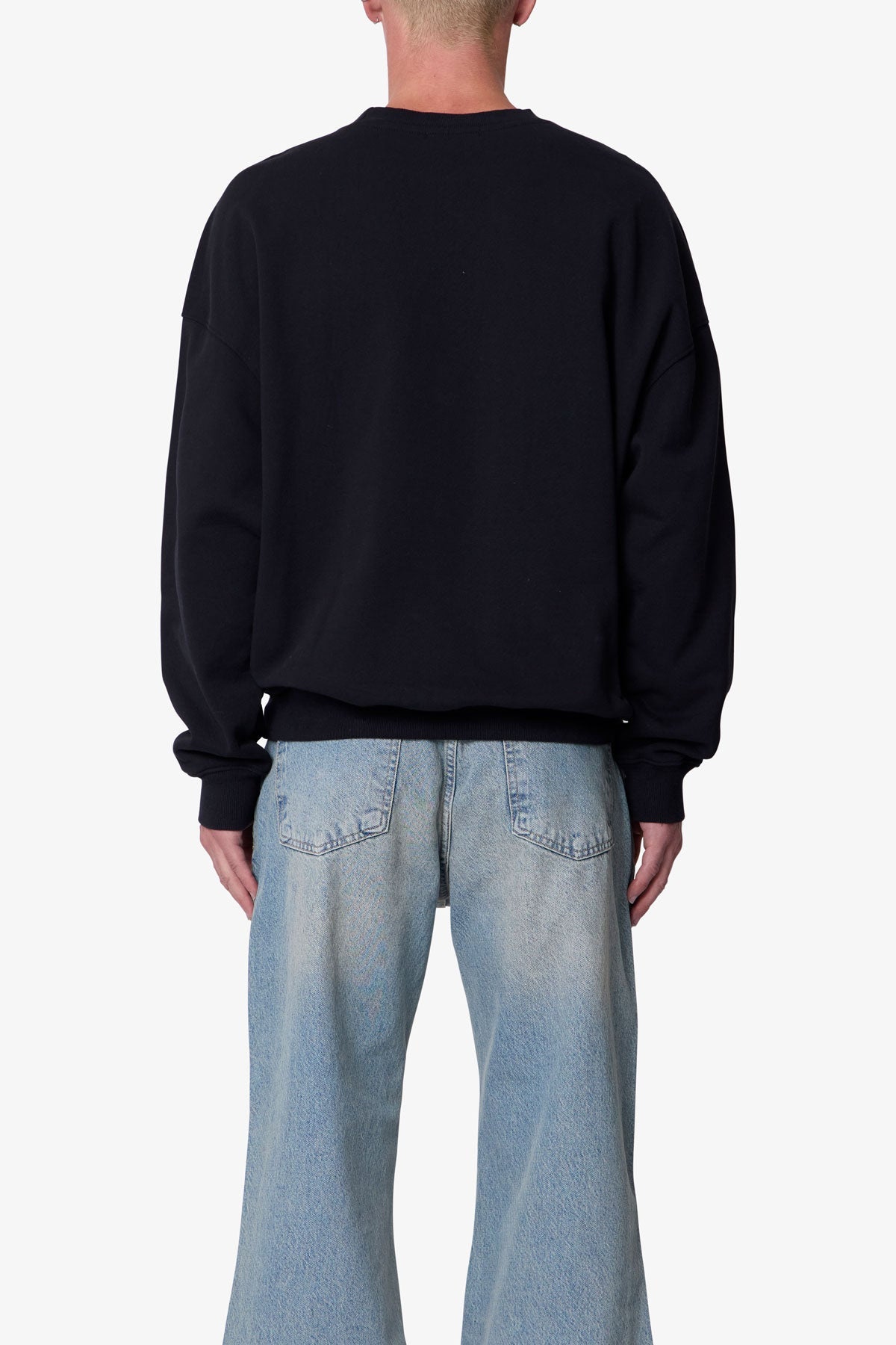 Heavy Basic Crewneck Sweater | Black