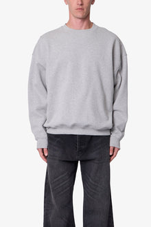 Heavy Basic Crewneck Sweater | Heather Grey