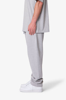 Heavy Basic Relaxed Sweatpants | Marled Grey