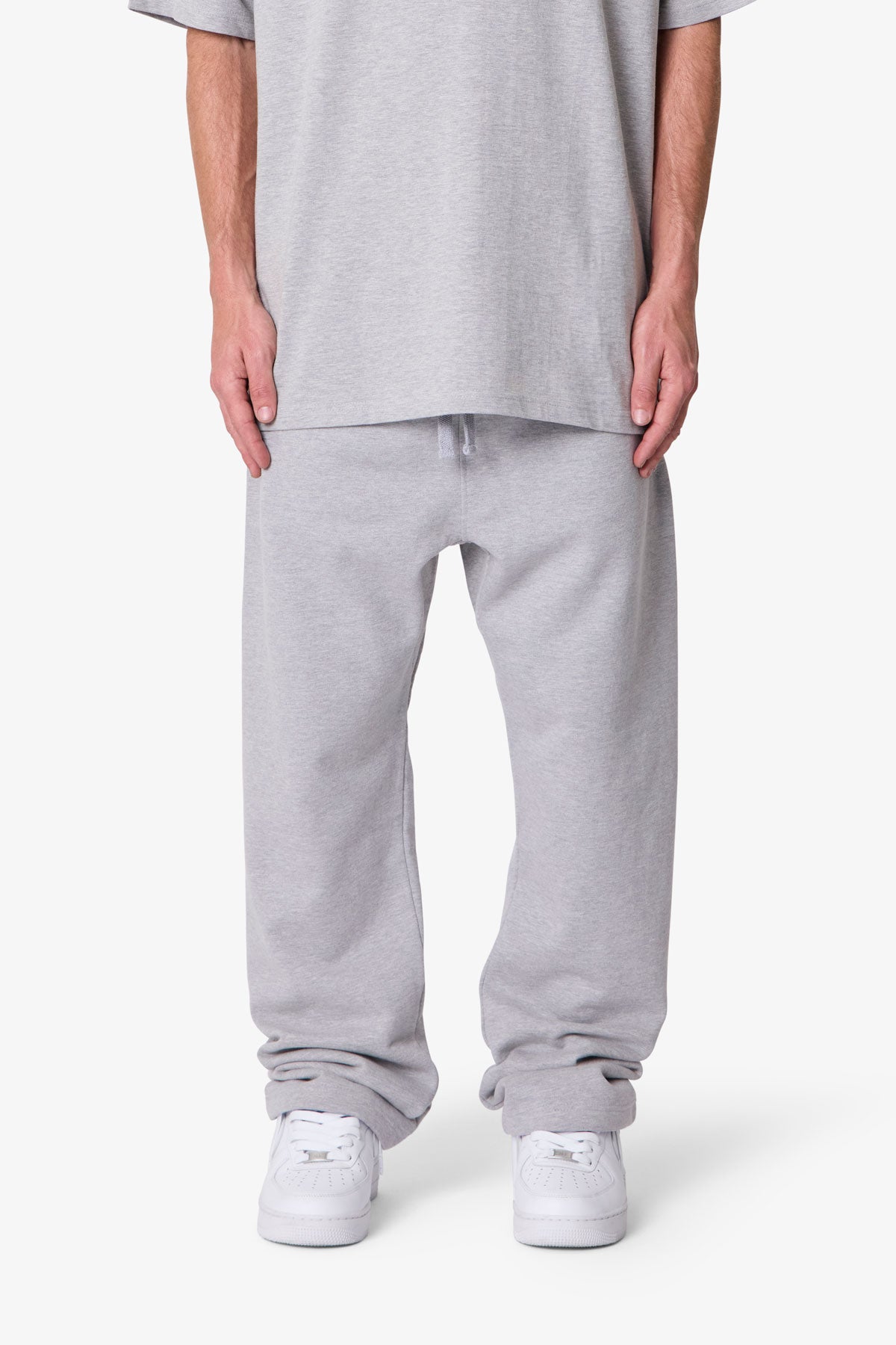 Heavy Basic Relaxed Sweatpants | Marled Grey