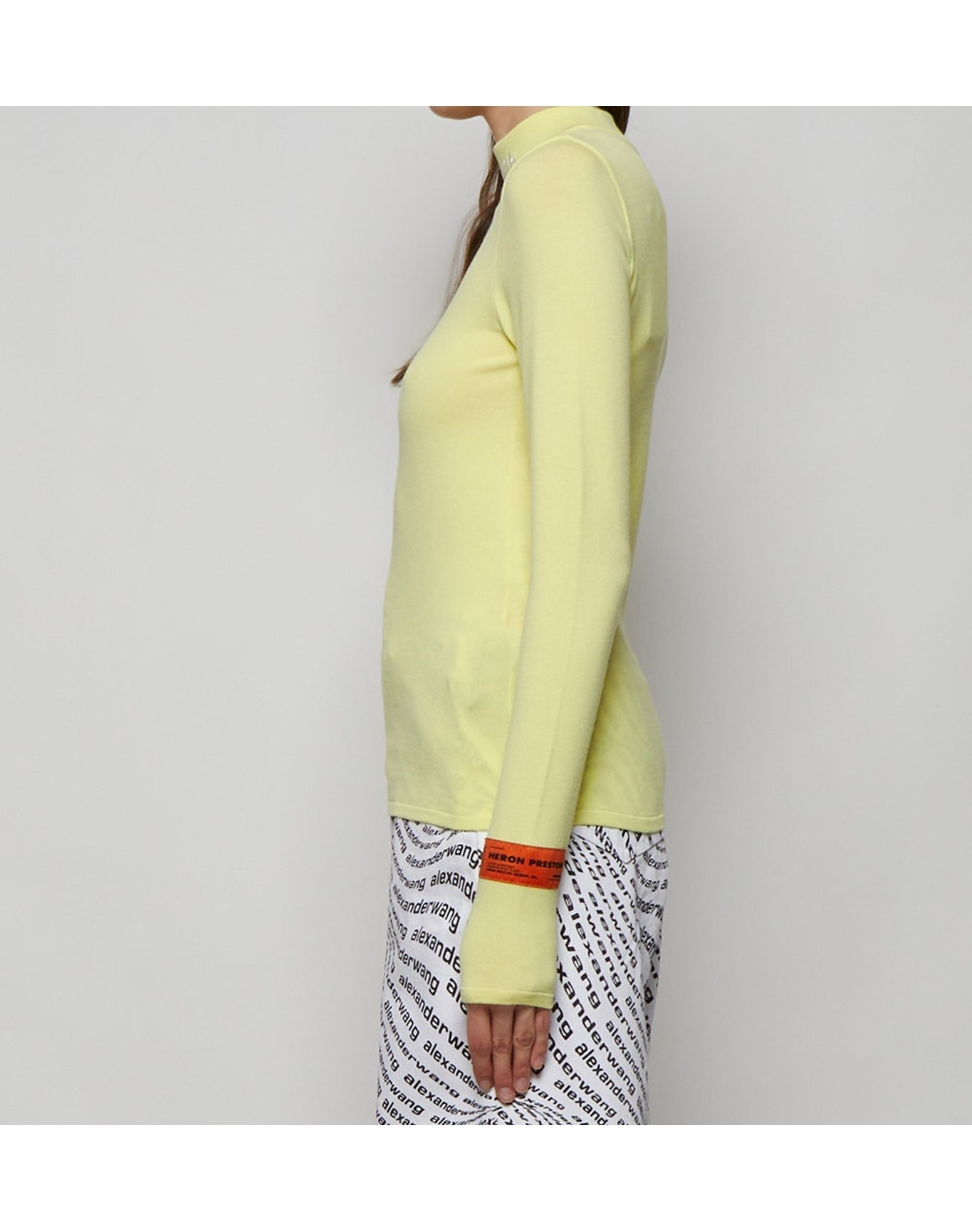 Heron Preston | Women | Ctnmb Mockneck Top | Lemon Yellow