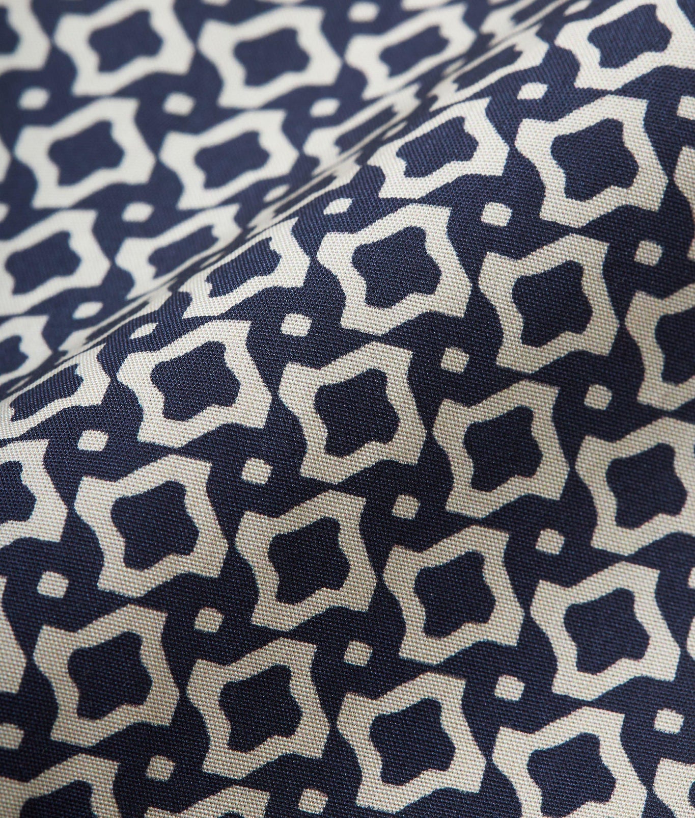 Hibbert Geo Print Classic Fit Capri Collar Shirt | Night Iris/White Sand