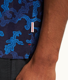 Hibbert Linen Current Capri Collar Shirt | Dark Sapphire