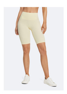 High-Waisted Bike Shorts | Butter Yellow
