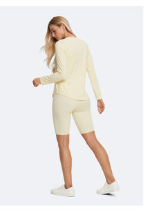 High-Waisted Bike Shorts | Butter Yellow