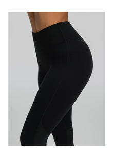 High-Waisted Impact Mesh Leggings | Black