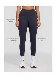 High-Waisted Stretch Performance Leggings | Charcoal