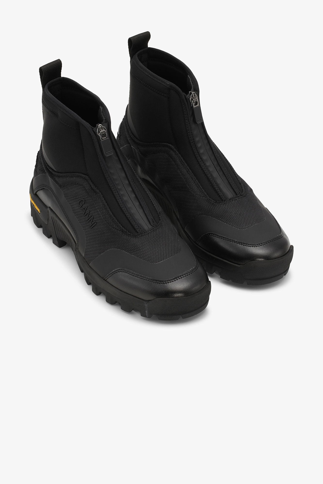 High Top Zip Sneakers | Black