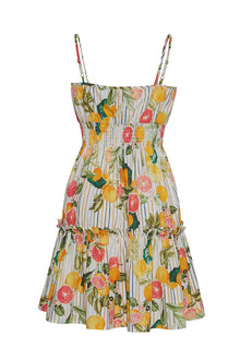 Cara Cara x House of Harris, Charlotte Dress | Stripe Ivory Multi