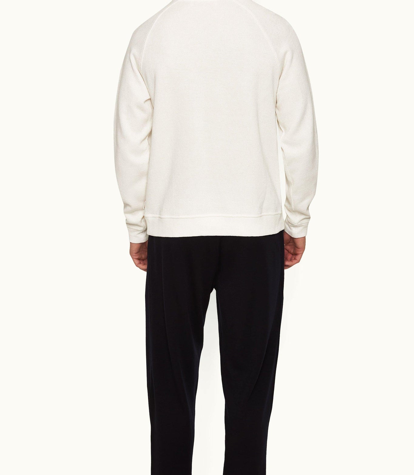 Hudson Relaxed Fit Crewneck Double-Faced Sweatshirt | White Sand
