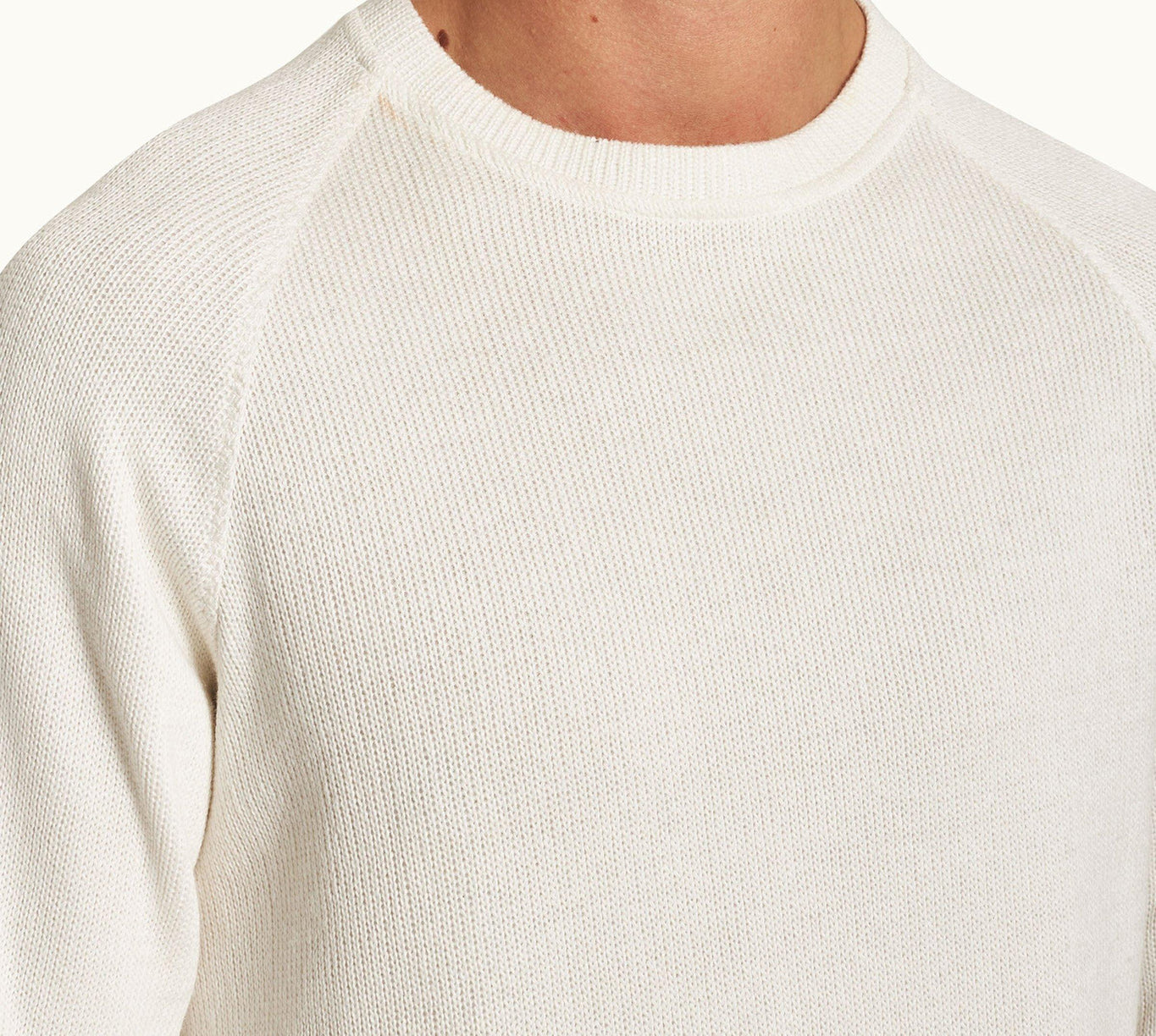 Hudson Relaxed Fit Crewneck Double-Faced Sweatshirt | White Sand