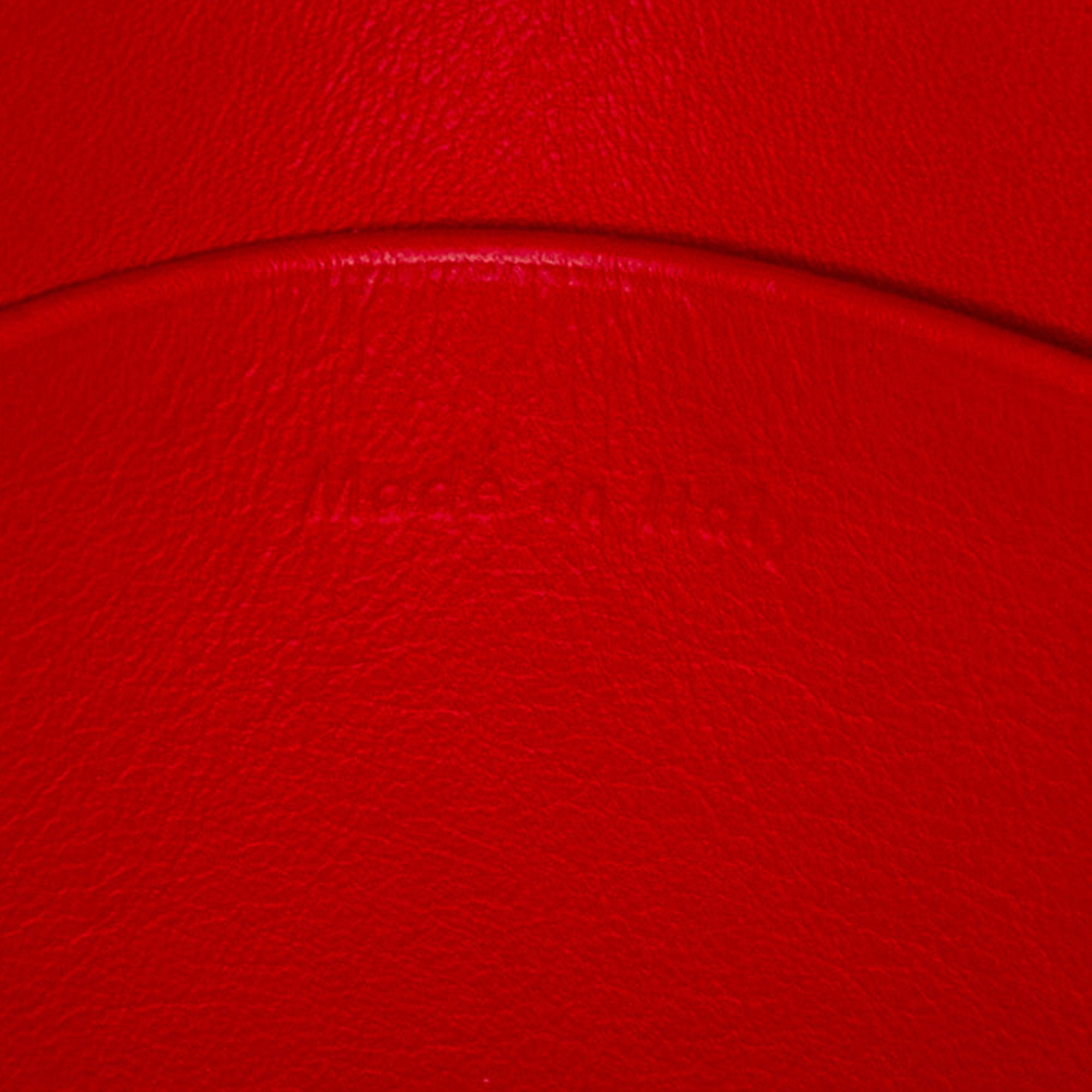 Celine | Pre-Owned Frame Leather Wallet on Chain | Red