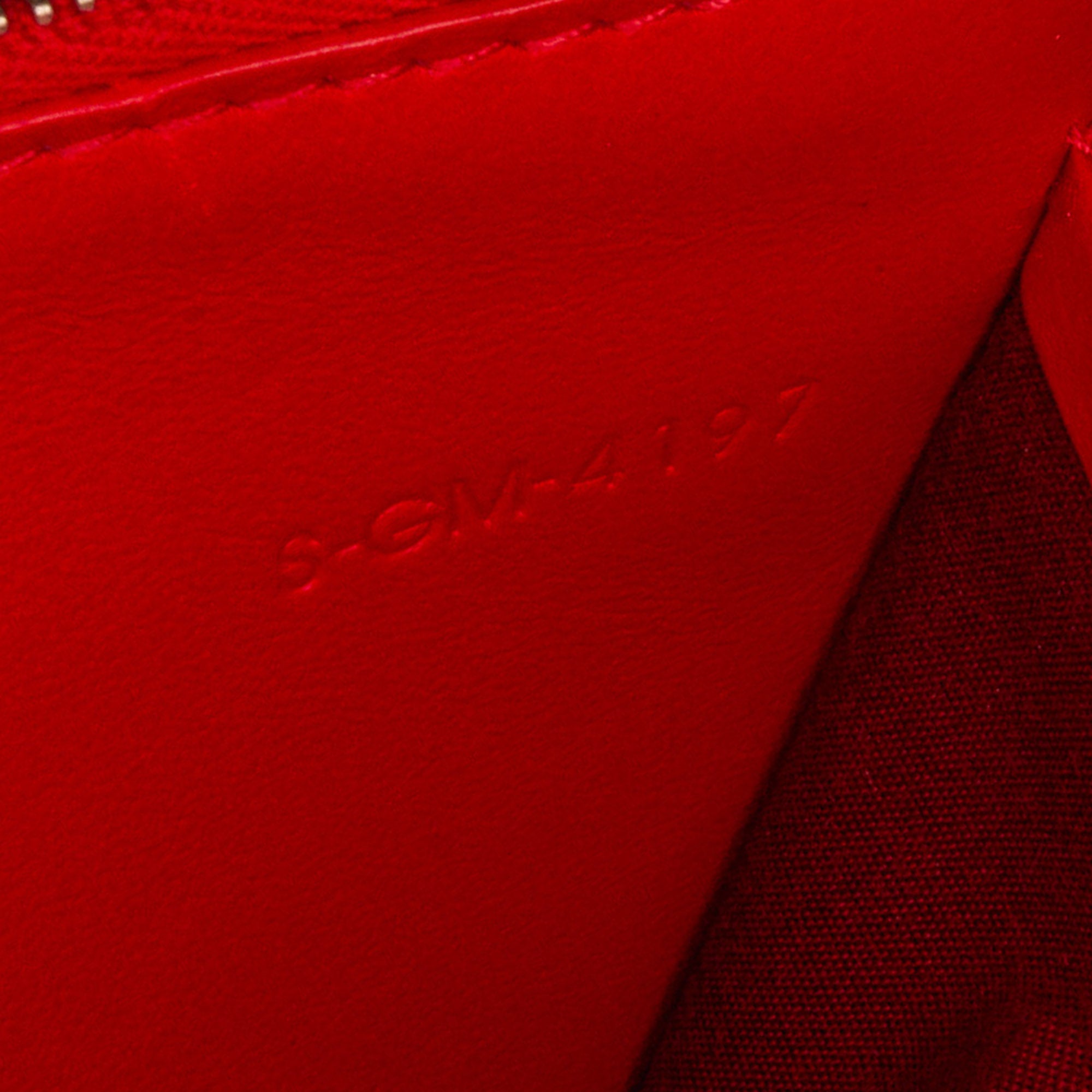 Celine | Pre-Owned Frame Leather Wallet on Chain | Red