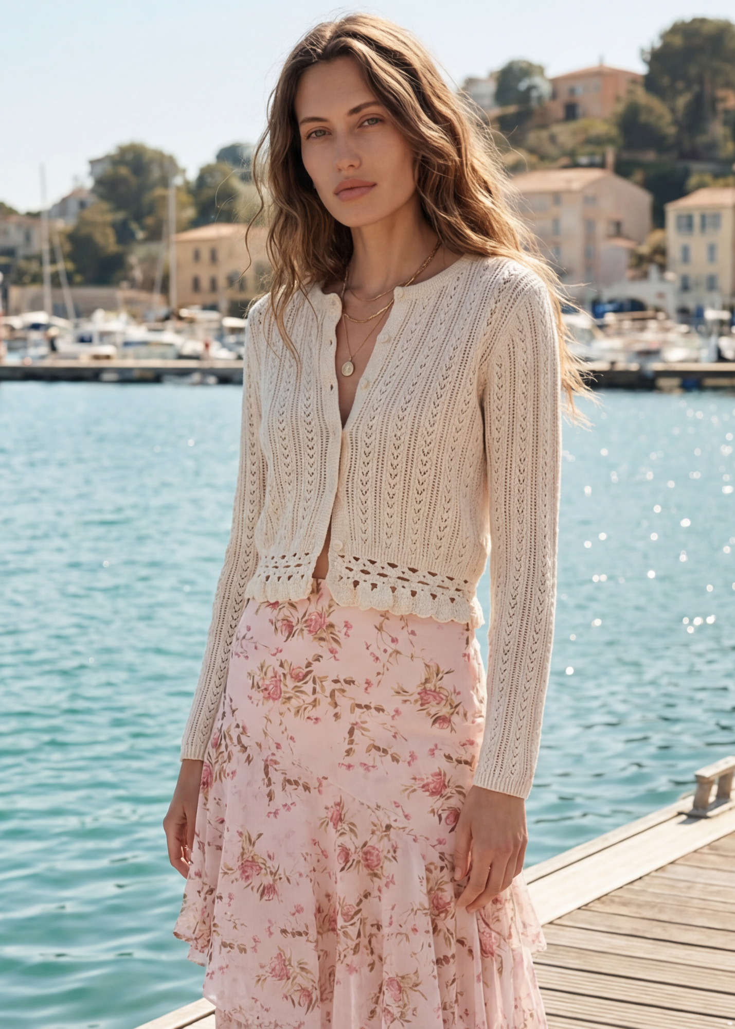 Lilibeth Pointelle Cardigan | Macadamia