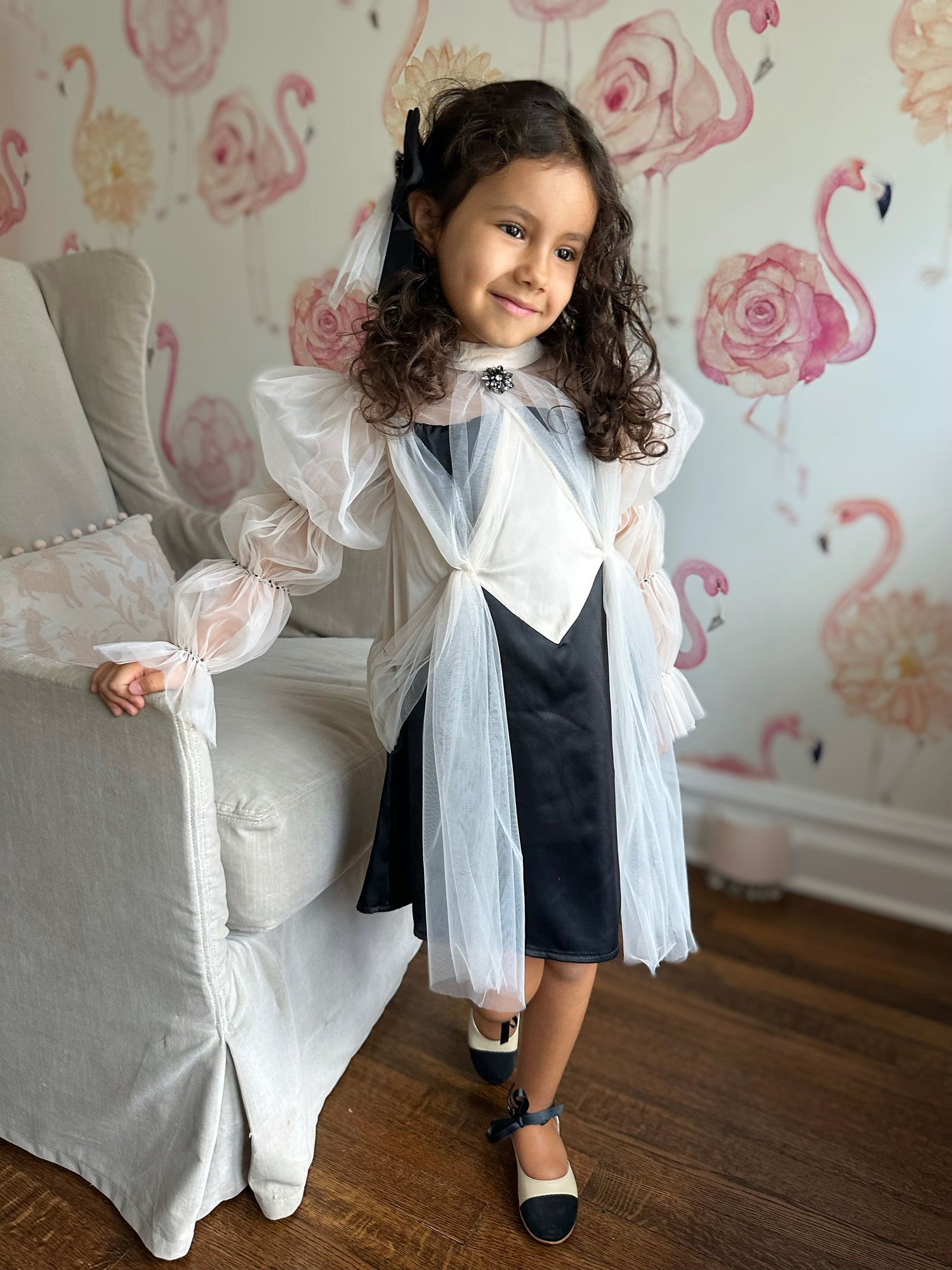 Girl | The Paris Dress | Black x Beige