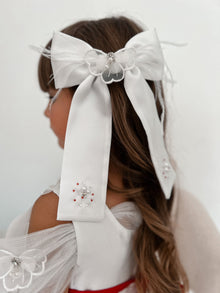 Girl | Constanza Ceremony Hair Bow | White