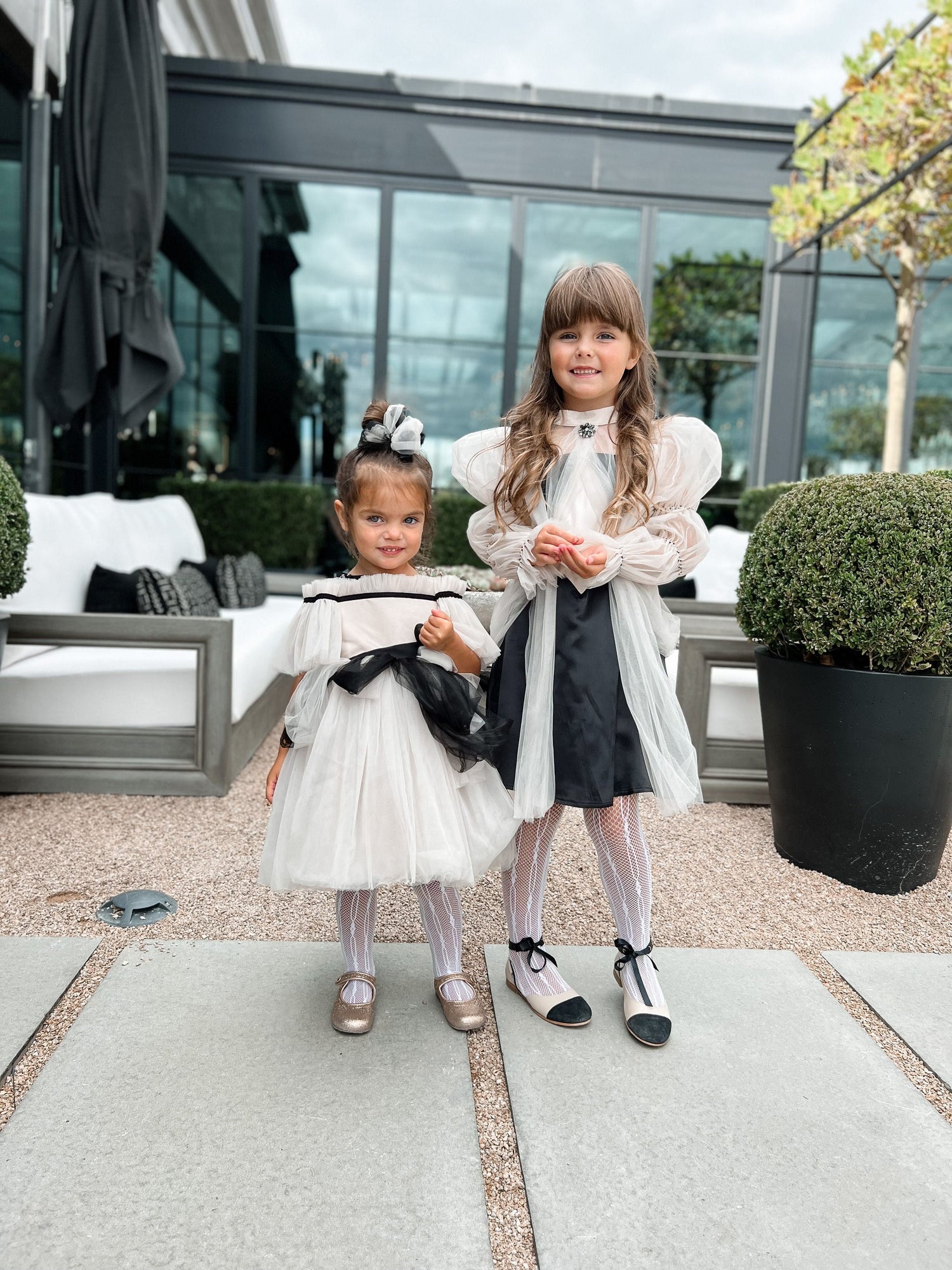 Girl | Grace Tulle Dress | Beige x Black