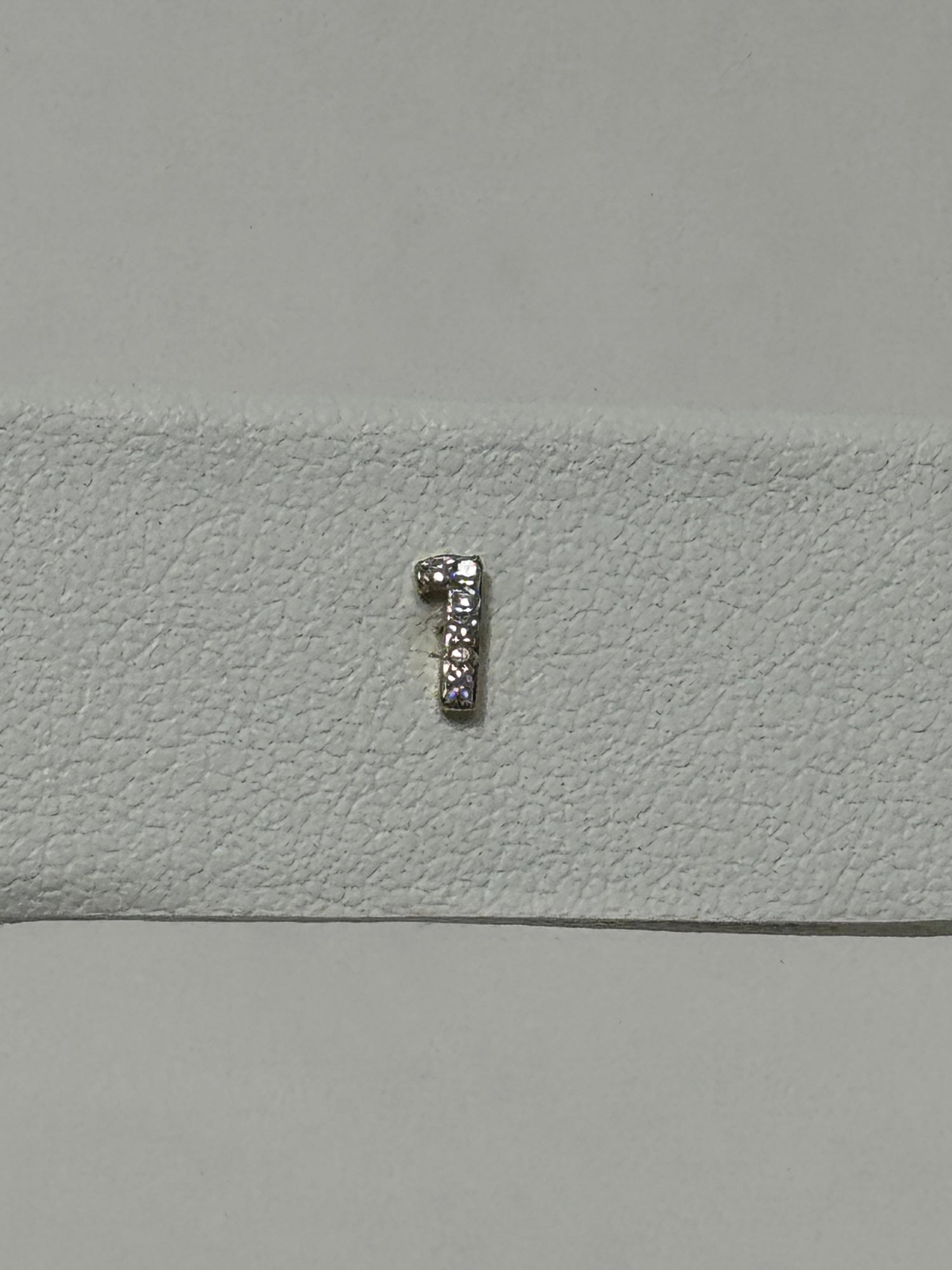 Pave Number Stud | 14K Yellow Gold | 0.03 CTW White Diamond