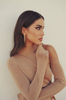 The Bold Beam Drop Earring (Elaluz X Argento Vivo) | 18K Yellow Gold-Plated