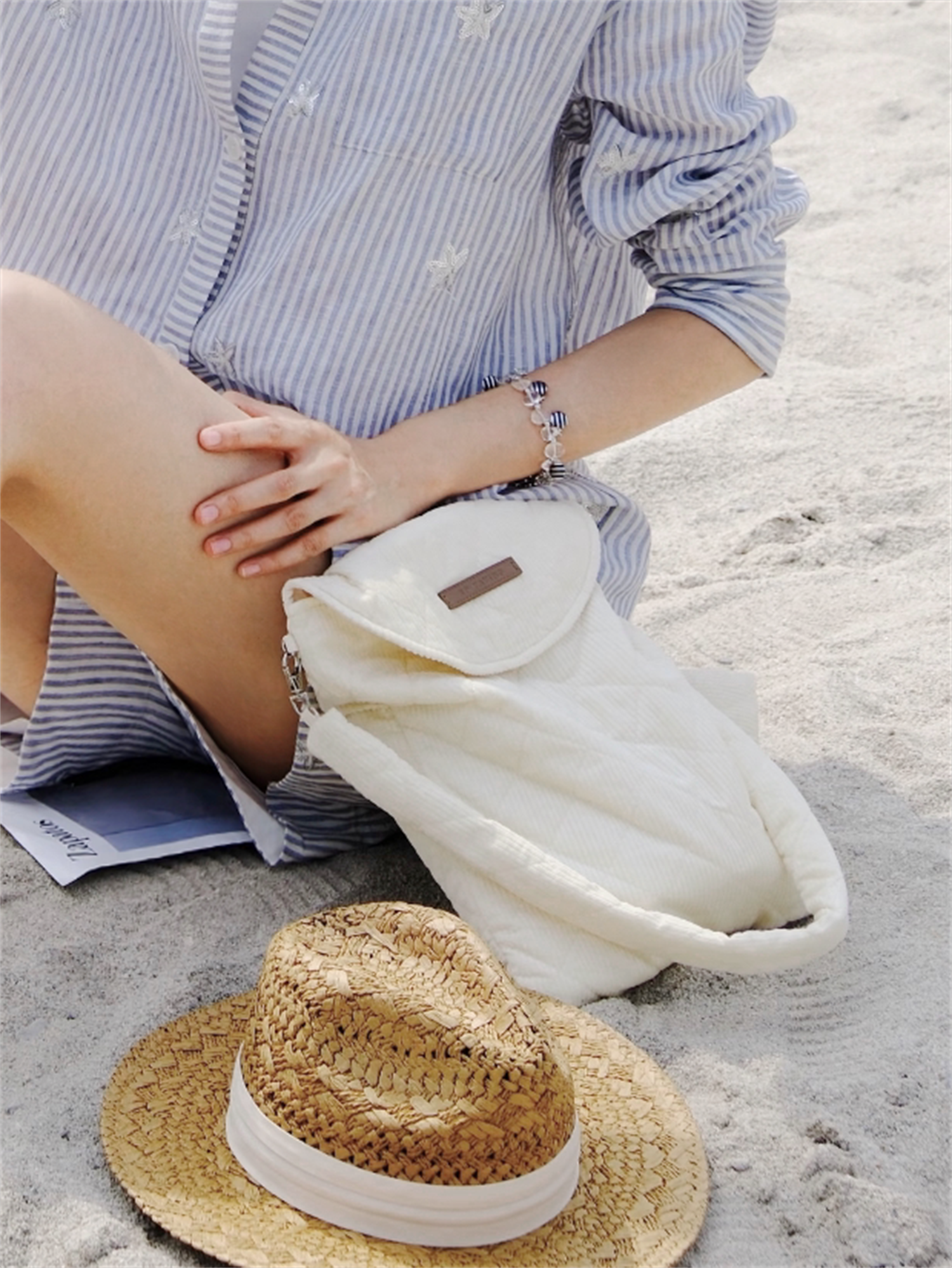 Single-Shoulder Laptop Bag | Ivory