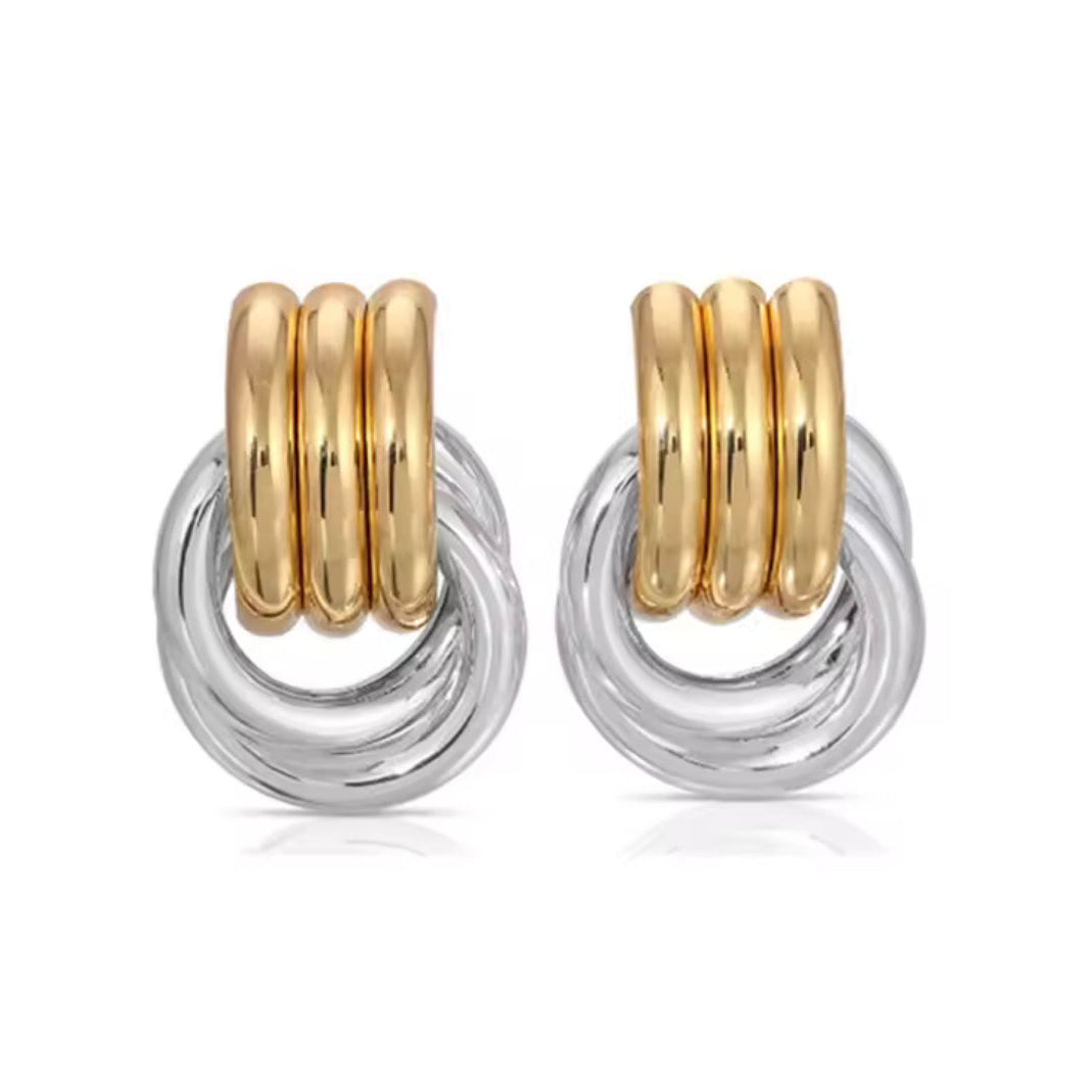 Hallie Earrings | Two-Tone