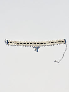 Lace Bow Choker | Black/Silver