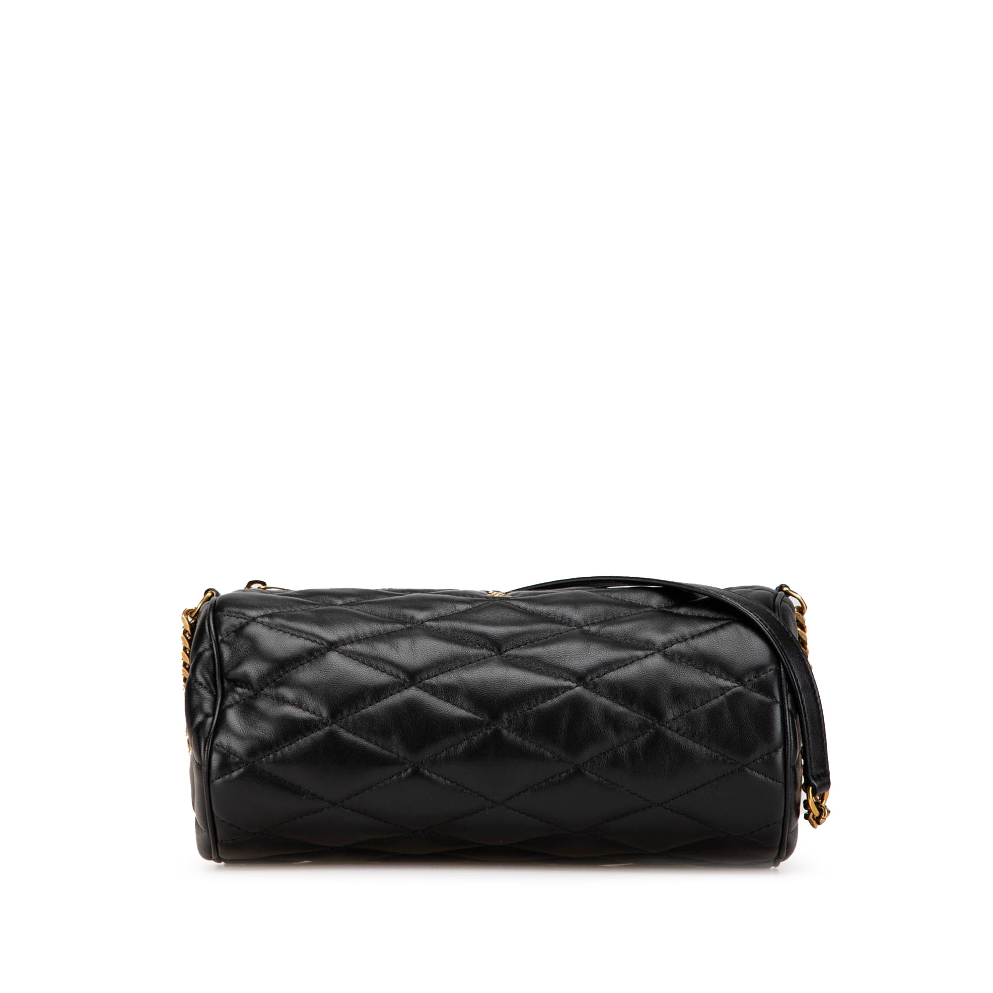 Saint Laurent | Pre-Owned Small Quilted Lambskin Sade Tube Bag | Black