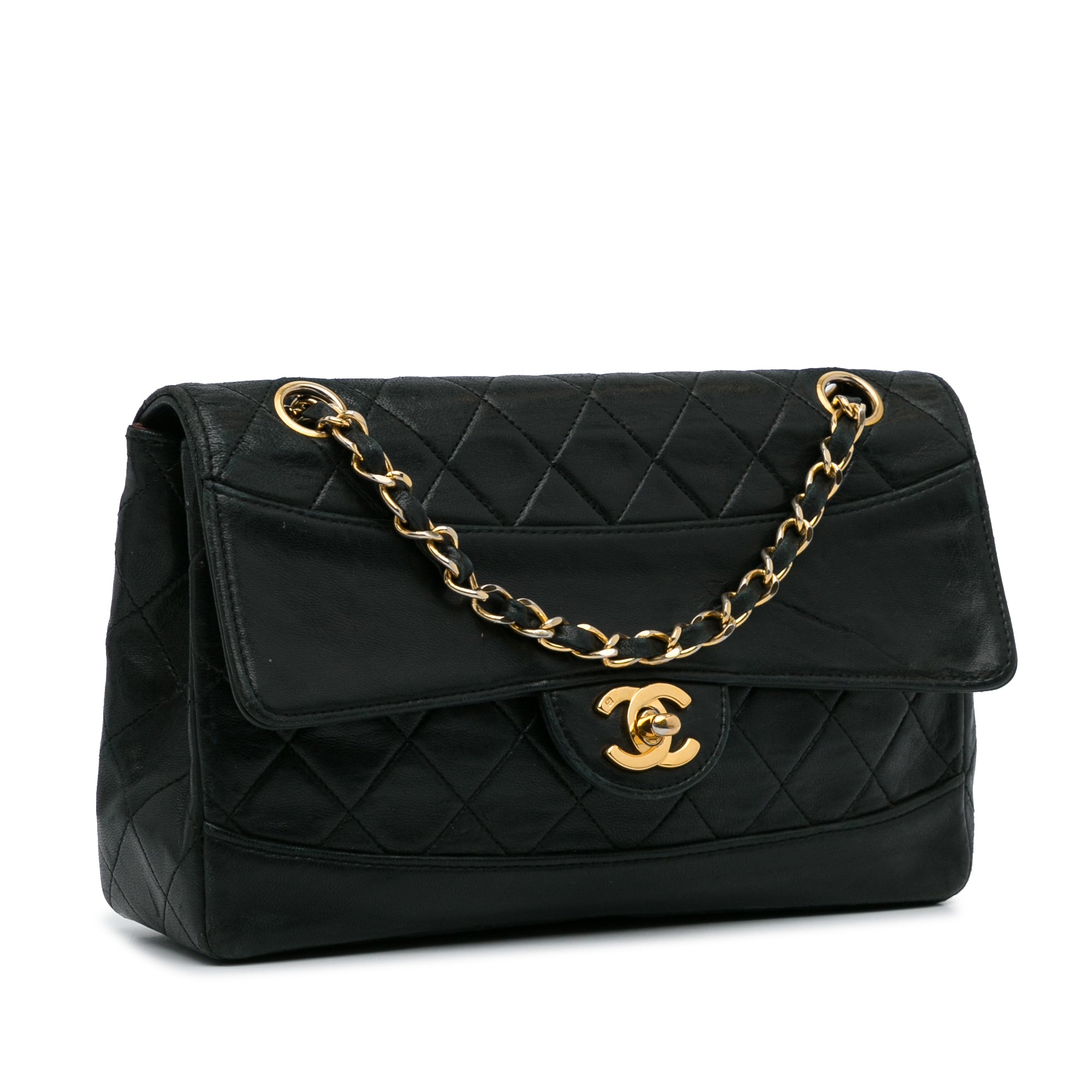 Chanel | Pre-Owned Quilted Lambskin Shoulder Bag | Black