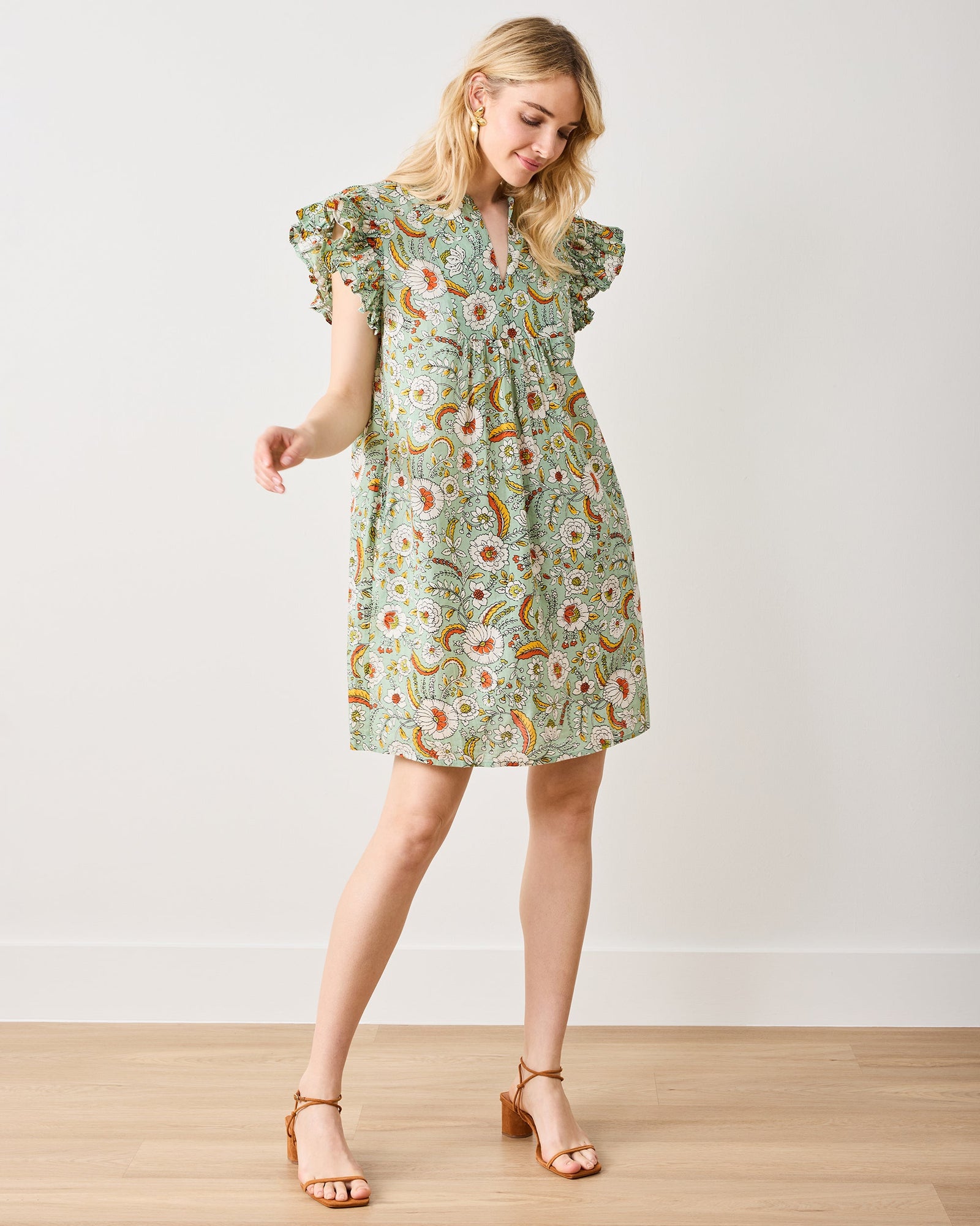 India Bloom - Royal Dress - Sage - Printfresh