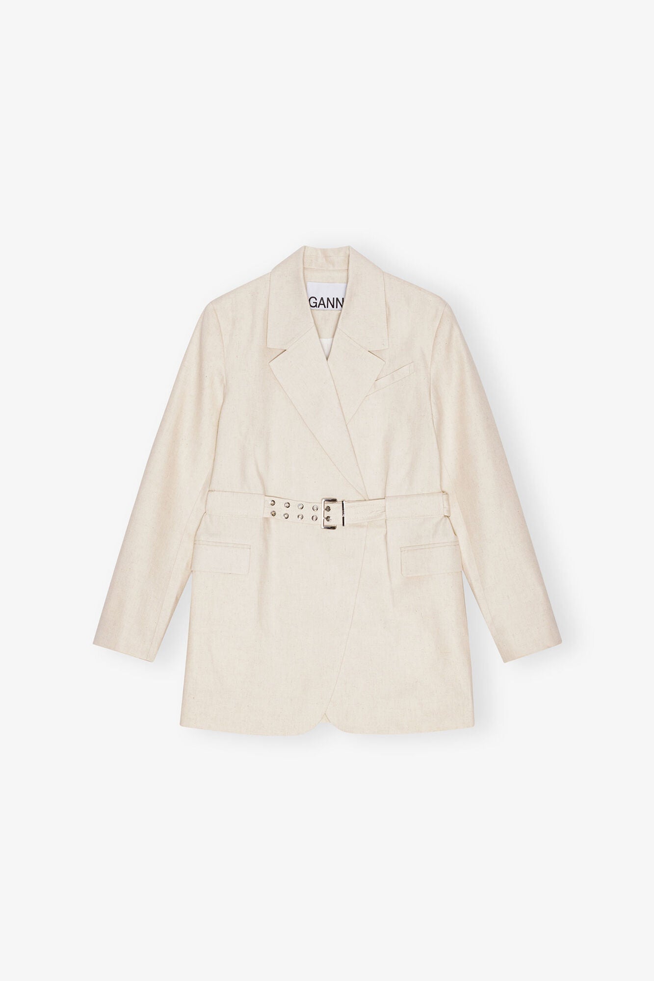 Ivory Cotton Melange Tailoring Blazer | Angora