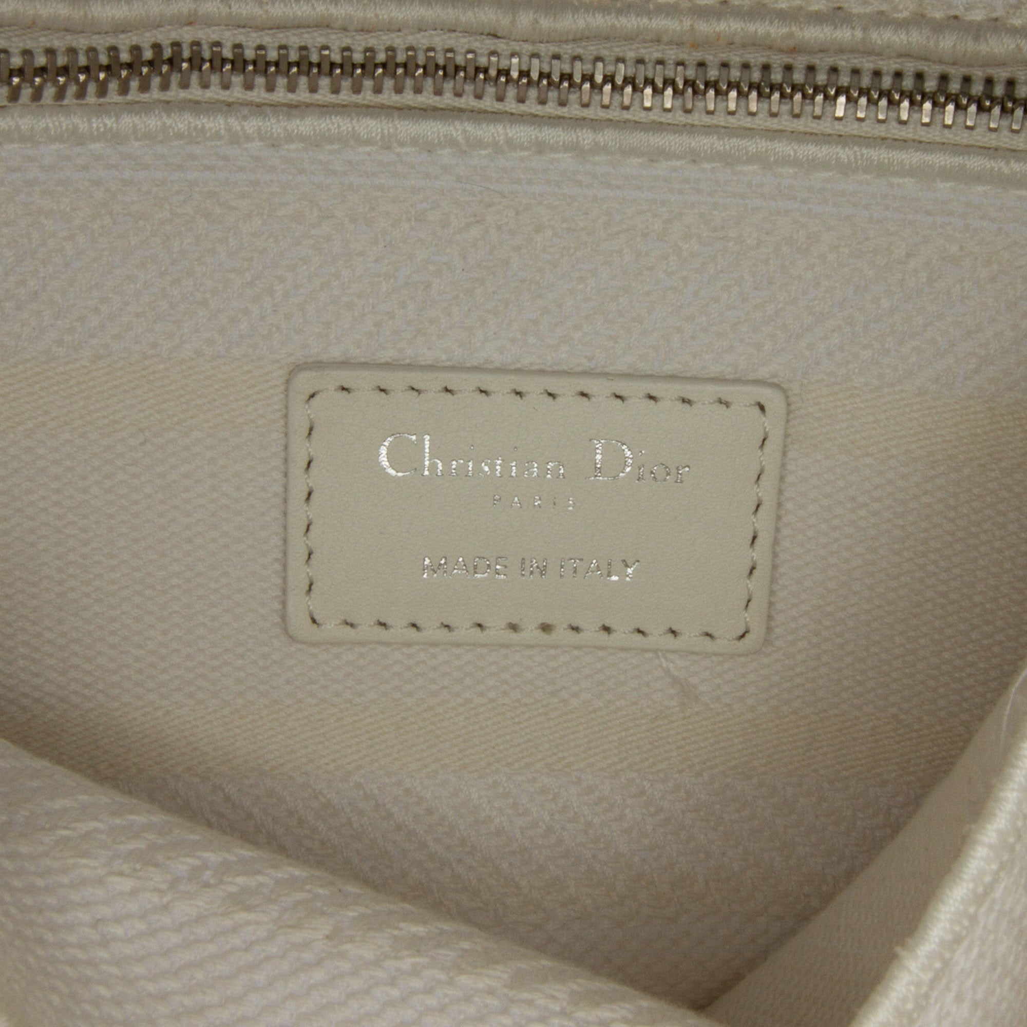 Dior | Pre-Owned Medium Canvas Cannage Lady D Lite - I | White