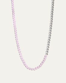 Glass Beads | Beaded Glass Necklace | Silver-Plated Steel
