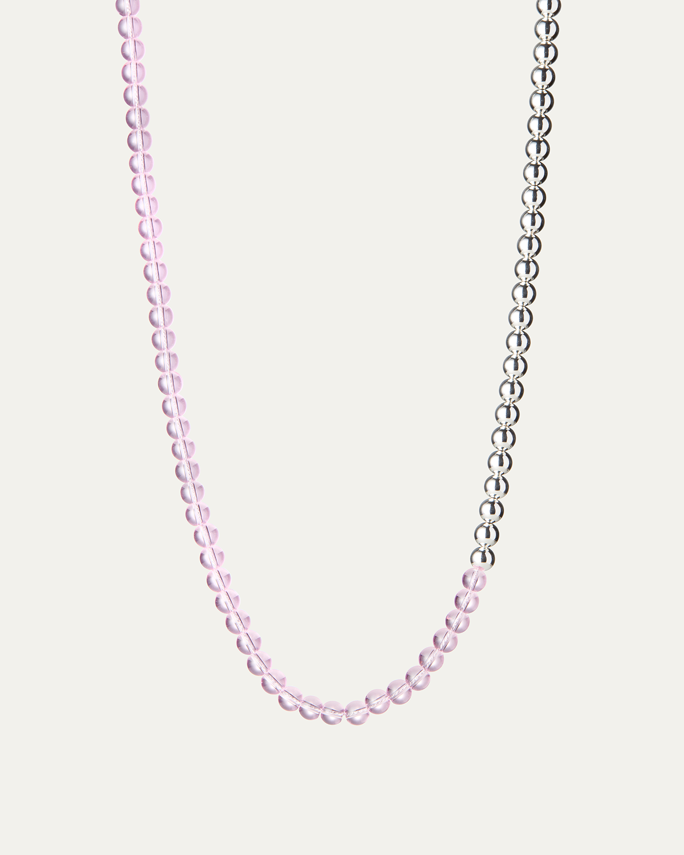 Glass Beads | Beaded Glass Necklace | Silver-Plated Steel