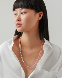 Glass Beads | Beaded Glass Necklace | Silver-Plated Steel