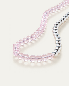 Glass Beads | Beaded Glass Necklace | Silver-Plated Steel